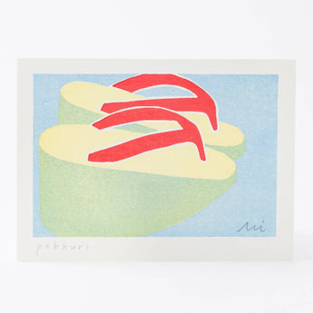 Woodblock Print | Kyoto Time Pockuri | Created by Mitsuru Kato | Kyoto Interior Art | Takemido Takemido