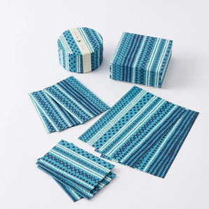 KASURI SHIMA 4-piece set | Pochibukuro Hagaki Small Box Mini Teapot | Okinawa Shimano Ne Shimano Ne