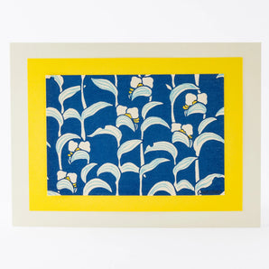 Woodblock Print | Tsukigusa (Tsuyugusa) | Created by Sugiko Harada | Kyoto Intaria Art | Chikushindo Chikushindo