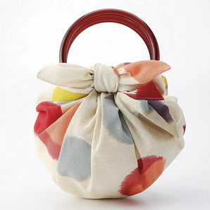 Wind Bath Towel Bag 70cm with Ring | Mizutama Beige Modern Girl | Organic Cotton | Musubi Musubi