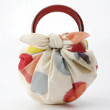 Wind Bath Towel Bag 70cm with Ring | Mizutama Beige Modern Girl | Organic Cotton | Musubi Musubi