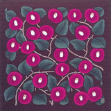 Wind Bath Mat 90cm | Take Hisayume Two Tsubaki Azuki / White Gray | 100% Cotton | Musubi Musubi