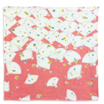 Mini-gazehanka | Mini storehouse | Couleur fleur de légumes / rouge / jaune clair / couleur tsutsujii | Double gaze 100% coton | Kyoto Tomodan Tomodan