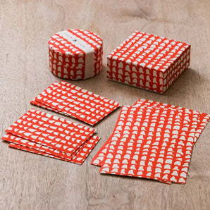 Akabane 4-point set | Pochibukuro Hagaki Small Box Mini Tea Jar | Okinawa Shimano-ne Shimano-ne