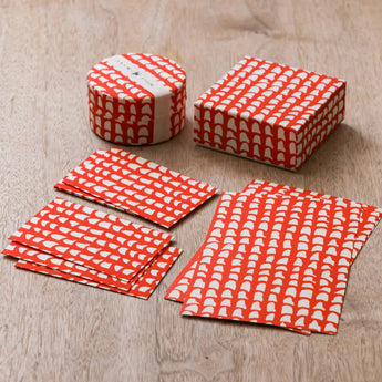 Akabane 4-point set | Pochibukuro Hagaki Small Box Mini Tea Jar | Okinawa Shimano-ne Shimano-ne