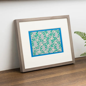 Woodblock Print | Waiting Grass (Matsuyo Igusa) | Created by Takako Harada | Kyoto Intelier Art | Chikumin-do Chikumin-do