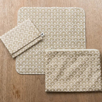 Pineapple Blue Wave 3-Point Set | Pocket Tissue Case Flat Pouch Taoru Hanch | Okinawa Shimano Shimano