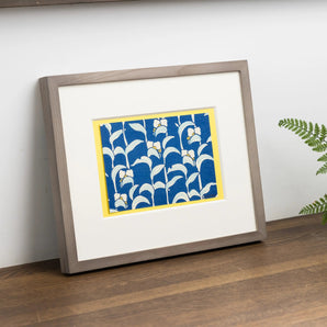 Woodblock Print | Tsukigusa (Tsuyugusa) | Created by Sugiko Harada | Kyoto Intaria Art | Chikushindo Chikushindo