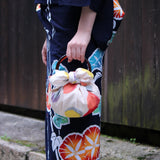 Wind Bath Towel Bag 70cm with Ring | Mizutama Beige Modern Girl | Organic Cotton | Musubi Musubi