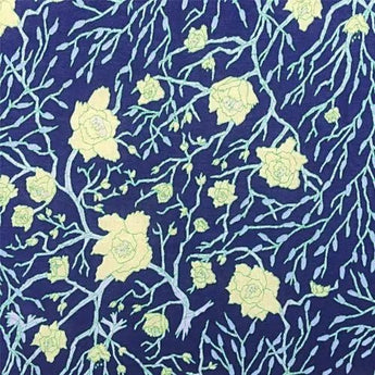 Teinture à la main | Roumei et chaton | Blanc / Bleu indigo / Vert clair | Soie (produit spécial de Okayama) | Kyoto, Domo-dan, Domo-dan