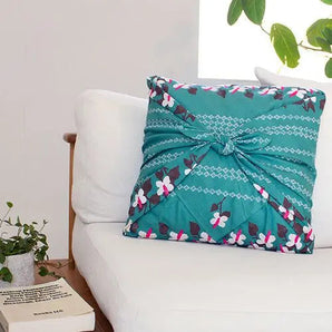 Wind Bath Mat 90cm | Take Hisayume Two Four Leaf and Poison Oak Green | 100% Cotton | Musubi Musubi