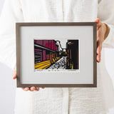 Woodblock Print | Gion (Gion) | Created by Kenji Takenaka | Kyoto Interior Art | Chikuzando Chikuzando