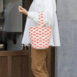 One-Handed Tot Bag | Kichijo Hibiscus Pattern Cotton Fabric | Okinawa Shimano Ne Shimano Ne
