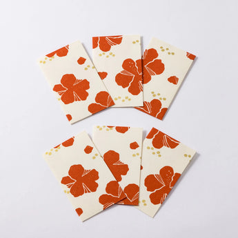 Hibiscus Case 4-Point Set | Pochibukuro Hagaki Small Box Mini Teapot | Okinawa Shimanone Shimanone