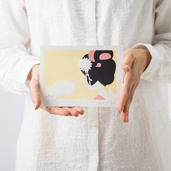 Woodblock Print | Kyoto Time Dancer | Created by Mitsuru Kato | Kyoto Interior Art | Takenado Takenado