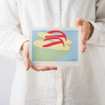 Woodblock Print | Kyoto Time Pockuri | Created by Mitsuru Kato | Kyoto Interior Art | Takemido Takemido