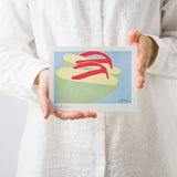 Woodblock Print | Kyoto Time Pockuri | Created by Mitsuru Kato | Kyoto Interior Art | Takemido Takemido