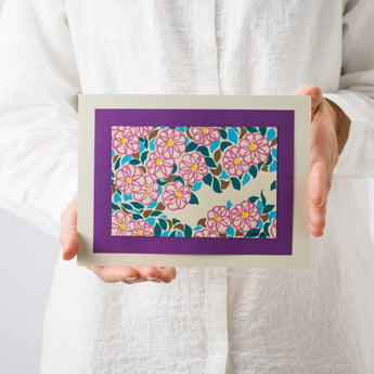 Woodblock print | Sazankamichi (Sazankamichi) | Created by Sugako Harada | Kyoto Interior Art | Chikumin-do Chikumin-do