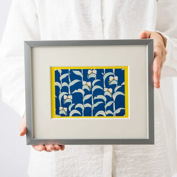 Woodblock Print | Tsukigusa (Tsuyugusa) | Created by Sugiko Harada | Kyoto Intaria Art | Chikushindo Chikushindo