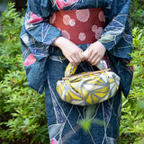 Furoshiki patchwork 70cm-115cm bath towel | Wooden black wool knit / nara | Musubi Musubi