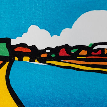 Woodblock Print | Tsurukawa | Created by Kenji Takenaka | Kyoto Intoria Art | Chikushido Chikushido