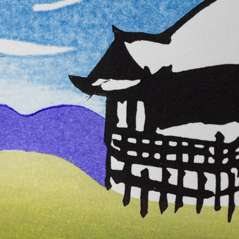 Estampe sur bois gravée à la main | Temple Kiyomizu | Création de Takeshi Takenaka | Kyoto, fabrication japonaise, art intérieur | Takenakado Takenakado