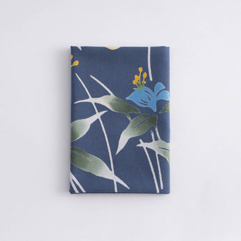 Hand-dyed | 100% silk | Cotton | Dyeing | Frontal hairpiece blue Kamafune Kamafune