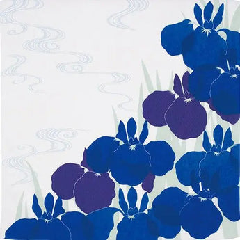 Wind Bath Curtain 70cm | Kakitsubata Branch / Light Gray | Mitsurin Chirimenzu Shrine Series | Poliestel | Musubi Musubi