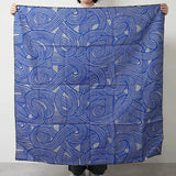 Baignoire en bois 100cm | style Iza | finition | teinture double face Dark Gray / Bleu | tissu chantant | Musubi Musubi