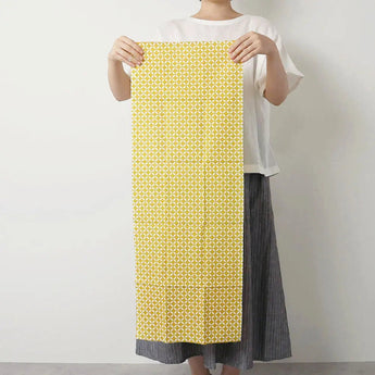 Hand towel | 100% cotton | Cotton | Dyeing | Nanahoshi Komon Yellow | Kamane Kamane