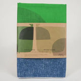 Baignoire 100cm | WATER BIRD / Green Navy | Masaru Suzuki - Double face | Organic cotton | Musubi Musubi