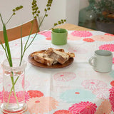 Wind Bath Curtain 100cm | Lotus Leaf / Red | Himesubi Series - Adeline Klam | Organic Cotton | Musubi Musubi