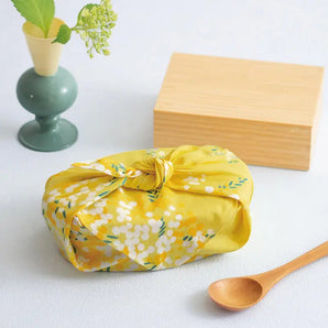 Wind Bath Mat 45cm | Kohare Mimoza Yellow | 100% Cotton | Musubi Musubi