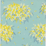 Wind bath curtain 45cm | Kohare Mimoza Mint | 100% cotton | Musubi Musubi