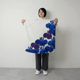 Wind Bath Curtain 70cm | Kakitsubata Branch / Light Gray | Mitsurin Chirimenzu Shrine Series | Poliestel | Musubi Musubi