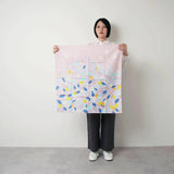 Wind Bath Towel 70cm | Striped Pattern / Rose Pink | Himemusu Series - Adeline Klam | Organic Cotton | Musubi Musubi