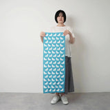 Hand towel | 100% cotton | Cotton | Dyeing | Fish scale pattern Light blue Kamafune Kamafune