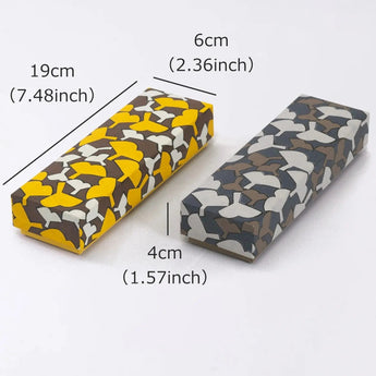 Pen case | Silver cherry blossom | Hand-dyed Japanese paper pen box made in Japan | Happy pattern series small item holder 【 Fuwa Market Original 】 Fuwa Market