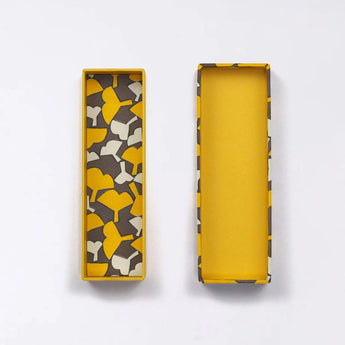 Pen case | Silver cherry blossom | Hand-dyed Japanese paper pen box made in Japan | Happy pattern series small item holder 【 Fuwa Market Original 】 Fuwa Market