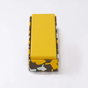 Pen case | Silver cherry blossom | Hand-dyed Japanese paper pen box made in Japan | Happy pattern series small item holder 【 Fuwa Market Original 】 Fuwa Market