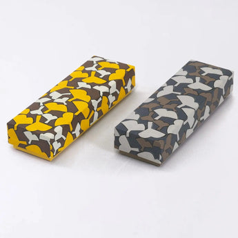 Pen case | Silver cherry blossom | Hand-dyed Japanese paper pen box made in Japan | Happy pattern series small item holder 【 Fuwa Market Original 】 Fuwa Market