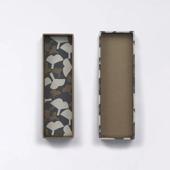 Pen case | Silver cherry blossom | Hand-dyed Japanese paper pen box made in Japan | Happy pattern series small item holder 【 Fuwa Market Original 】 Fuwa Market