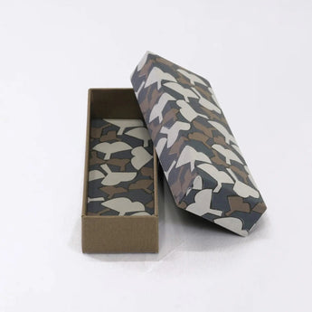 Pen case | Silver cherry blossom | Hand-dyed Japanese paper pen box made in Japan | Happy pattern series small item holder 【 Fuwa Market Original 】 Fuwa Market