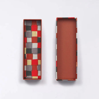 Pencils | Ichimatsu pattern | Hand-dyed Japanese paper pencil case made in Japan | Happiness letter series small item holder 【 Fuwa Market Original 】 Fuwa Market