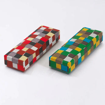 Pencils | Ichimatsu pattern | Hand-dyed Japanese paper pencil case made in Japan | Happiness letter series small item holder 【 Fuwa Market Original 】 Fuwa Market