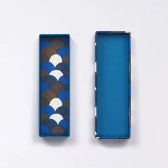 Pencils | Seigaiha pattern | Hand-dyed Japanese paper brush pen made in Japan | Happy pattern series with small items 【 Fuwa Market Original 】 Fuwa Market