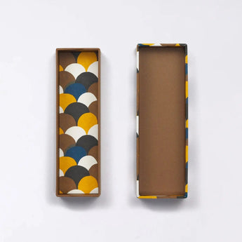 Pencils | Seigaiha pattern | Hand-dyed Japanese paper brush pen made in Japan | Happy pattern series with small items 【 Fuwa Market Original 】 Fuwa Market