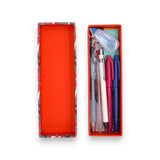 Pens | Nantenboku | Hand-dyed Japanese paper brush box made in Japan | Happiness pattern series small item holder 【 Fuwa Market Original 】 Fuwa Market