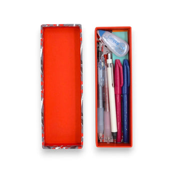 Pens | Nantenboku | Hand-dyed Japanese paper brush box made in Japan | Happiness pattern series small item holder 【 Fuwa Market Original 】 Fuwa Market