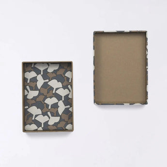 Adhesive Box Case | Silver Birch | Hand-Dyed Japanese Paper Brush Case Made in Japan | Happy Patterns Series Small Item Holder 【Fuwa Market Original 】 Fuwa Market